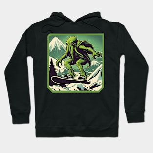 Cthulhu on  snowboard Hoodie